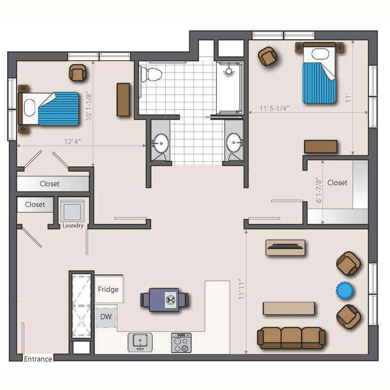 Sycamore Suites 2br B (hc 2 Bedroom) 800x800