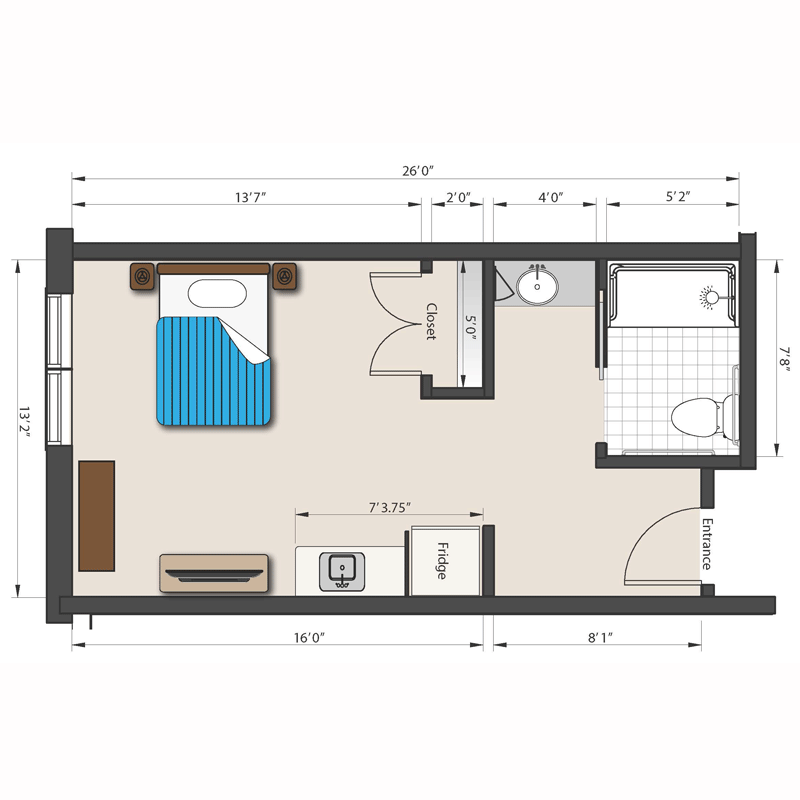 The Philipse Assisted Living Private Studio 800x800