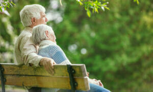 Senior Couple On Bench