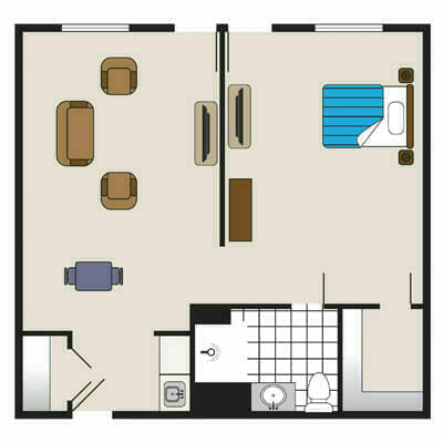 1 Bed 1 Bath