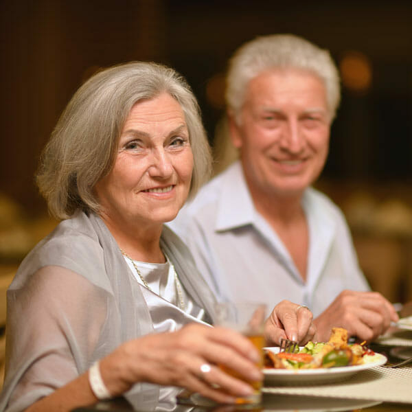 Older Couple Dining