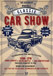 Beige Red And Blue Vintage Simple Classic Car Show Event Poster (3)
