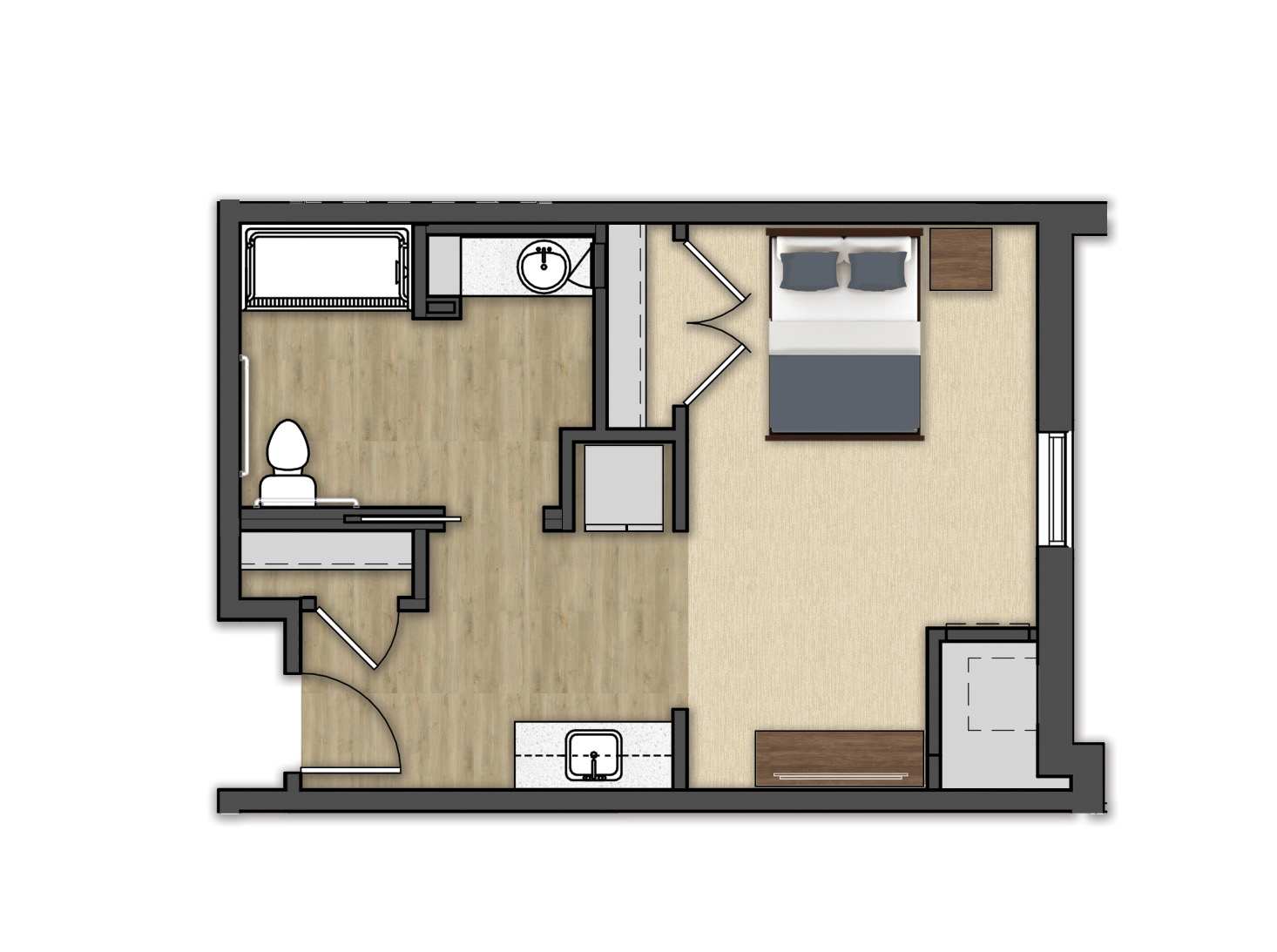 West Orange Studio Assisted Living apartment