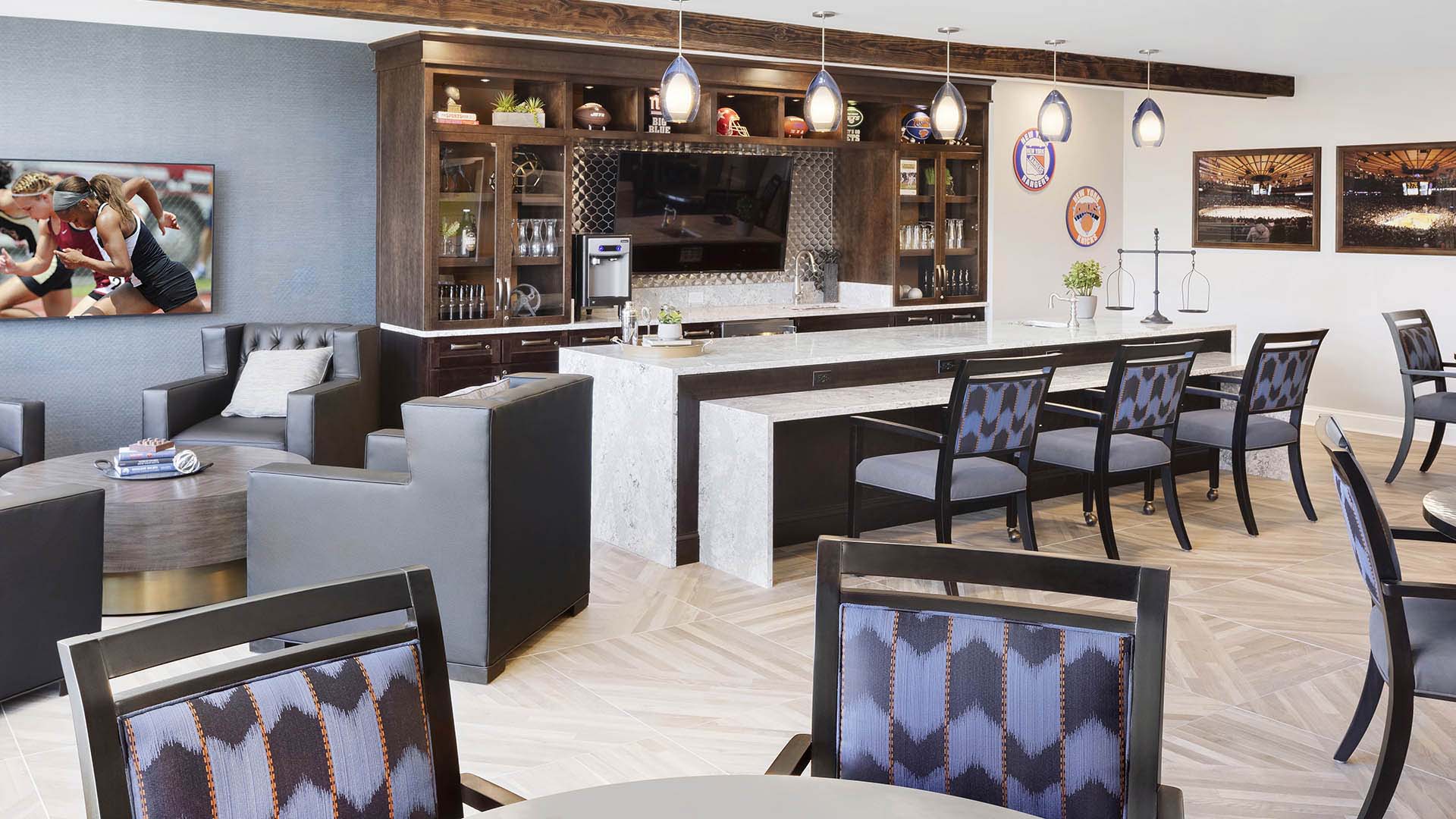 New City Senior Living bar and lounge.